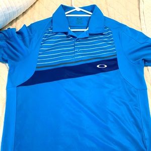 Men’s Teal Blue OHydrolix Oakley Golf Polo